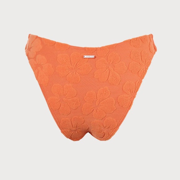 Berlook Orange Floral Jacquard Cut Out Bikini Set - Picture 9 of 11